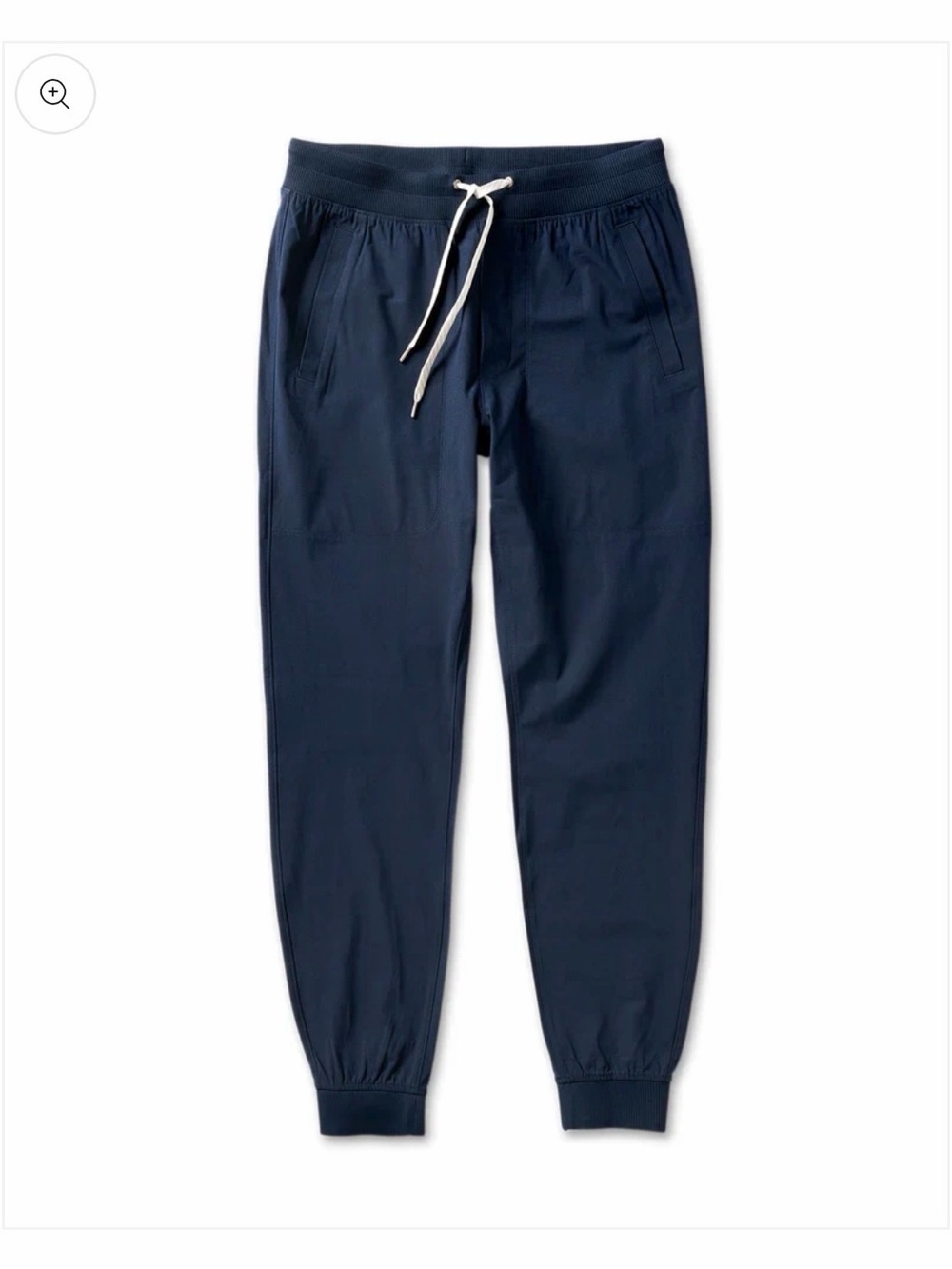 Vuori Navy Drawstring Joggers with Ribbed Cuffs